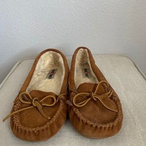 Boho Tan Moccasins